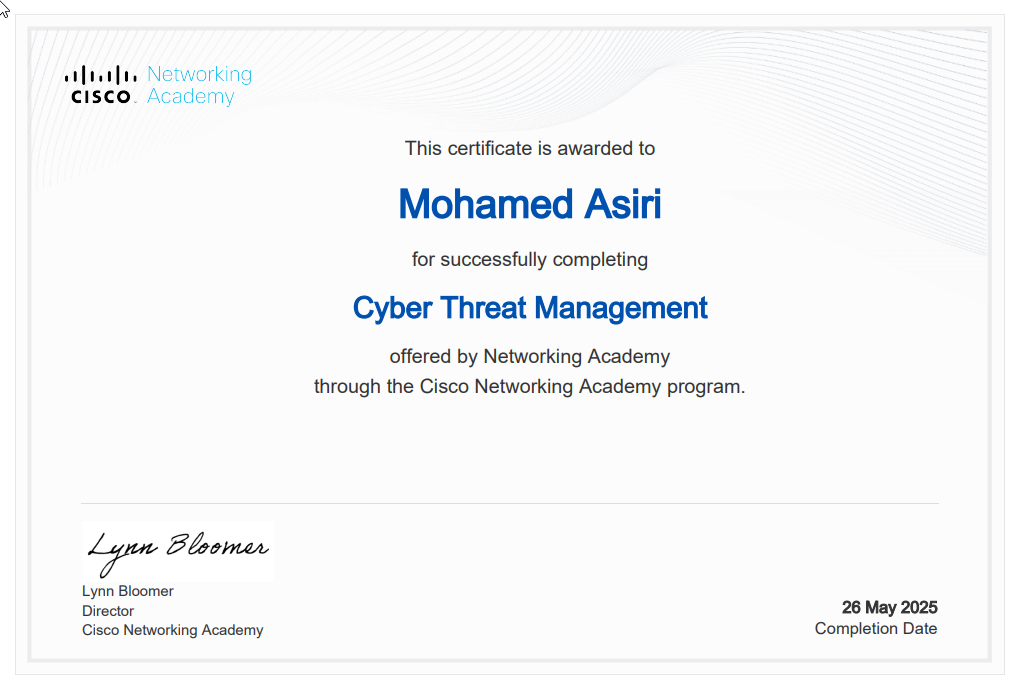 Cyber Threat Management